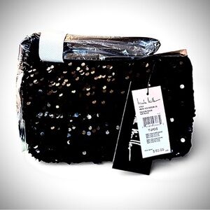 Nicole Miller NWT Black Sequin Clutch